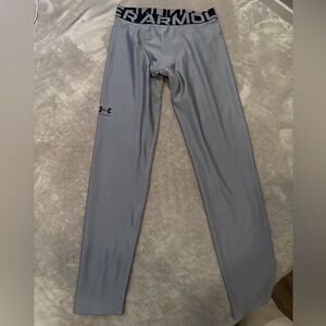 Under Armour Youth Compression Leggings Grey Sz Large 14/16 excellent condition